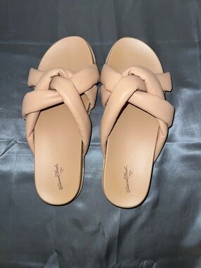Universal Thread Braided Slide Sandals in Nude/Tan